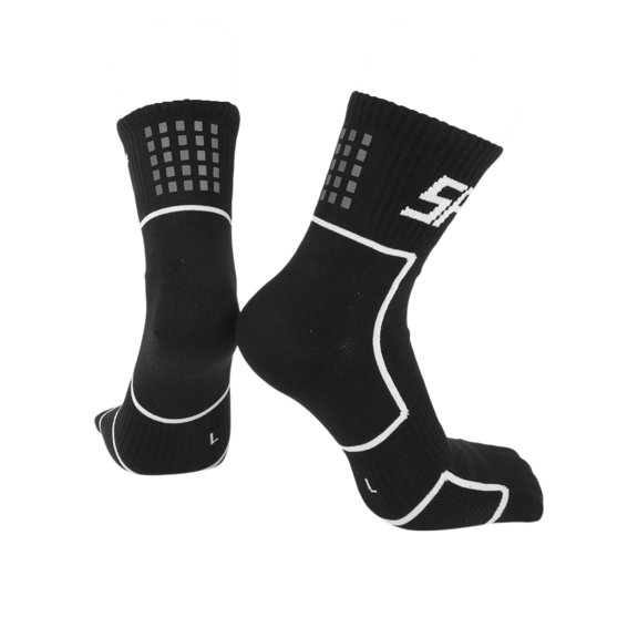 Cycling Socks Anti-friction l Outdoor Bike Socks Black Unsex 1 Pair Colorblocked Square Reflective