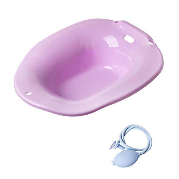 Bañera de inmersión doméstica robusta, multiusos, ergonómica, con asiento grande para mujeres. Púrpura
