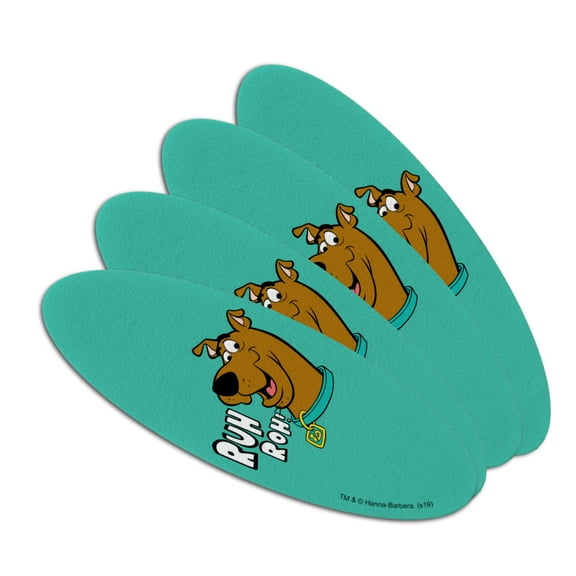 Scooby-Doo Ruh Roh Double-Sided Oval Nail File Emery Board Set 4 Pack
