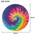 thumbnail image 6 of Colorful Tie Dye Pattern Round Tablecloth 60"x60",Wrinkle Wipeable Table Cloth for Kitchen Dining Room Picnic Patio Party, 6 of 6