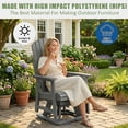 thumbnail image 5 of Mosbrisa HIPS Swivel Patio Glider, Poly Lumber All-Weather Resistant Outdoor Chair, Navy Blue, 5 of 7