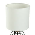 thumbnail image 4 of Mainstays Black Metal Cage Table Lamp with Wood Accents and Drum Shade, 17", 4 of 12