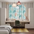 thumbnail image 4 of Teal Red Turtle Coastal Kitchen Curtains Window Panels, Summer Beach Nautical Coral Starfish Insulated Window Treatment Curtain, Grommet Curtains for Bedroom/Living Room/Bathroom, 2 Piece 42"Wx63"L, 4 of 8