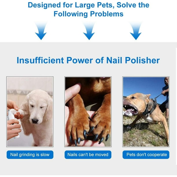 File Professional Electric Dog Nail Grinder with USB Charging for