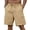 01-Khaki, variant on Iceglad Mens Cargo Shorts Cotton Linen Shorts Elastic Waist Relaxed Casual Summer Beach Shorts with Multi Pockets Khaki M