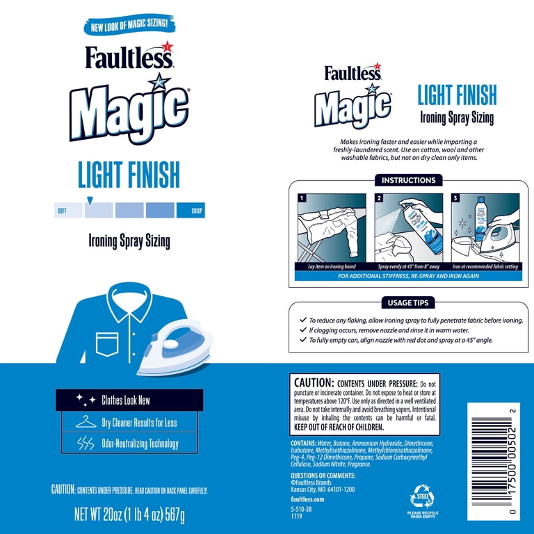 Magic Sizing Ironing Spray Light Body, 20 Oz photo 3