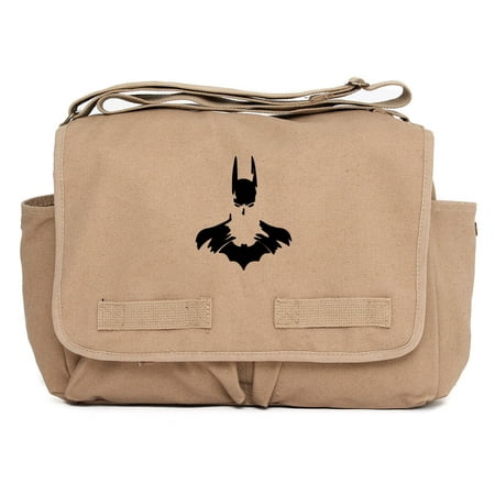 Batman Arkham Knight Laptop Messenger Bag Durable Military Canvas Shoulder