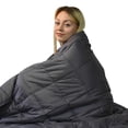 thumbnail image 2 of Costway Weighted Blankets 100% Cotton w/ Glass Beads Dark Grey 20 lbs, 60'' x 80'', 2 of 7