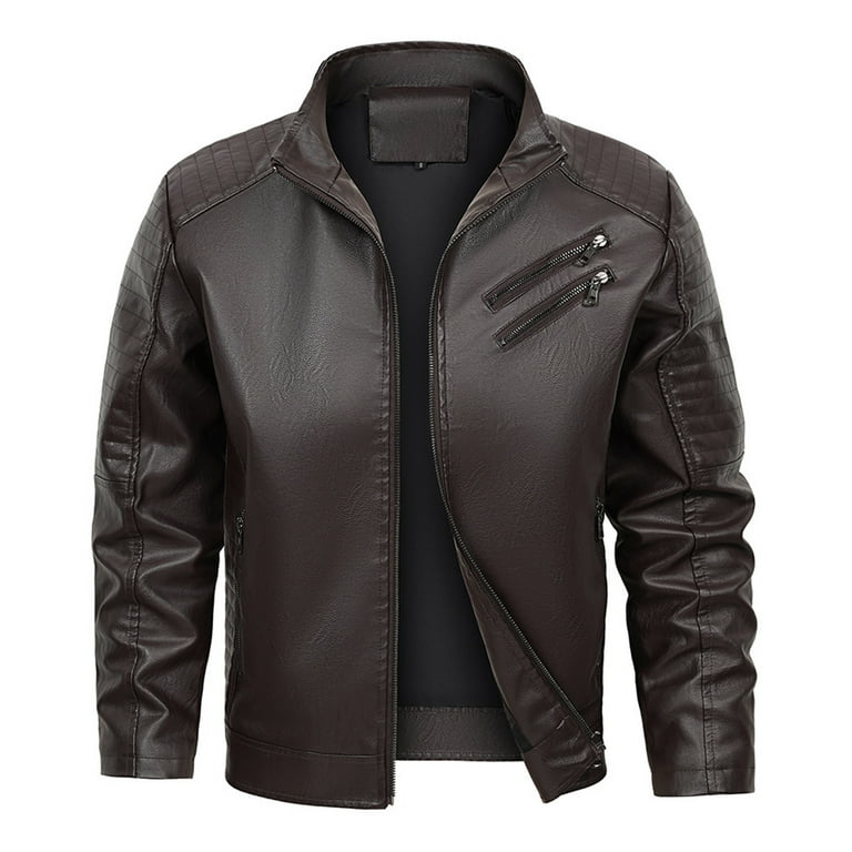 Nmnitkp Jackets for Men Easy Cleaning Care Men's Stand Collar