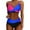Blue, variant on Womens Swimsuits Two Piece Separate Bikini Set Color Block Beachwear Blue Women Bathing Suits L