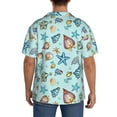 thumbnail image 3 of Sikiie Sea Shells 2 Men's Wrinkle Free Untucked Cuban Shirt Business Casual Button Down Shirts Short Sleeve ShirtXX-Large, 3 of 5
