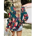 thumbnail image 3 of Zeagoo Womens Boho Floral Blouses Casual V Neck Long Sleeves Tops, 3 of 3