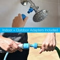 thumbnail image 3 of Dog Pet Bathing Tool Glove - Shower Sprayer, Deshedder and Scrubber All In One With 3 Hose Adapters - Shower, Bath Tub, Faucet & Outdoor Garden Hose Compatible, Adjustable - Dog Cat Horse Grooming, 3 of 6