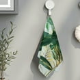 thumbnail image 2 of ZFLMY Tropical Plant Green Leaves Gold Foiling Kitchen Towels Save 100% Polyester Soft Bath Towel Absorbent Hand Towels for Kitchens Bathrooms Showers 29.5x13.8 Inches 29.5x13.8in, 2 of 6