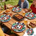 thumbnail image 3 of B 24 Pack Soccer Themed Paper Plates For Birthday Party Decoration 9 Inch, 3 of 7
