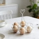 thumbnail image 4 of Easter Egg Holder Metal Egg Tray Stand – Round Dining Table Egg Storage Rack Basket, Decorative Kitchen Countertop Display, Black/Gold/White, 19cm, 4 of 6
