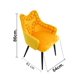 thumbnail image 5 of Juego 2 Sillas Galerias El Triunfo Terciopelo Con Descansabrazos Diseño En Respaldo Amarillo, 5 of 5