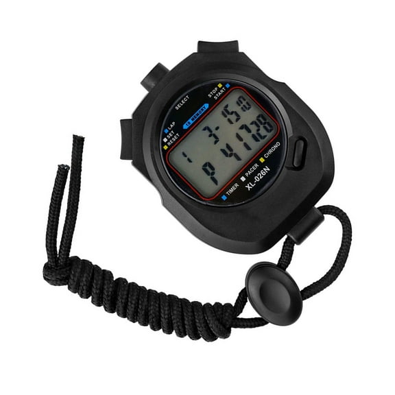 Athletic Stopwatches with Double Display Panel 10 Split Memory Lightweight Waterproof Design for Outdoor Exercise Timing