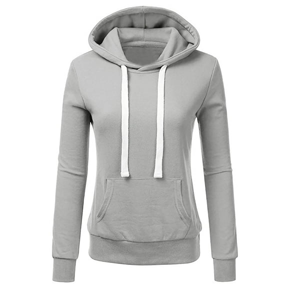 Women's Sweatshirts Hoodies Long Sleeves Grey Lightweight Pullover Cute Clothes Trendy Fall Size XXXL
