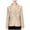 Khaki, variant on Ladies Cropped Tweed Wrap Blazer Long Sleeve Notched Lapel Button Front Business Casual Jacket Mid Weight Wrinkle Resistant Structured Transitional Outerwear