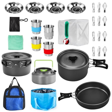 OverPatio Camping Cookware Set Outdoor Cooking Kit for 2-4 People Cookware