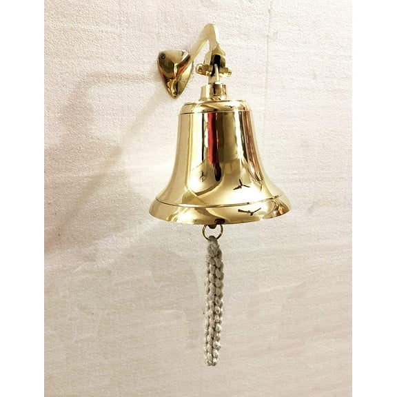 6" Solid Brass Polished Hanging Bell