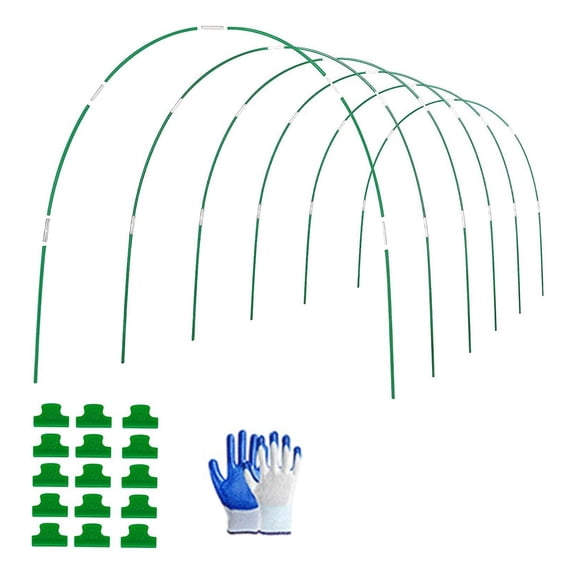 Garden Hoops for Raised Bed, 6 Sets of 8FT Long Greenhouse Grow Tunnel, Rust-Free Fiberglass Support Frame