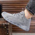 thumbnail image 5 of AUDeals Men's Lace Up Sneakers PU Leather Non Slip Thick Sole Walking Shoes Casual Work Hiking Shoes, 5 of 6