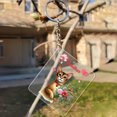thumbnail image 3 of Happy Valentine's Day Abyssinian holding flowers Acrylic Keychain Cat Lover Kitten Owner Gifts Collar Charm Tag Keyring - 03005, 3 of 5