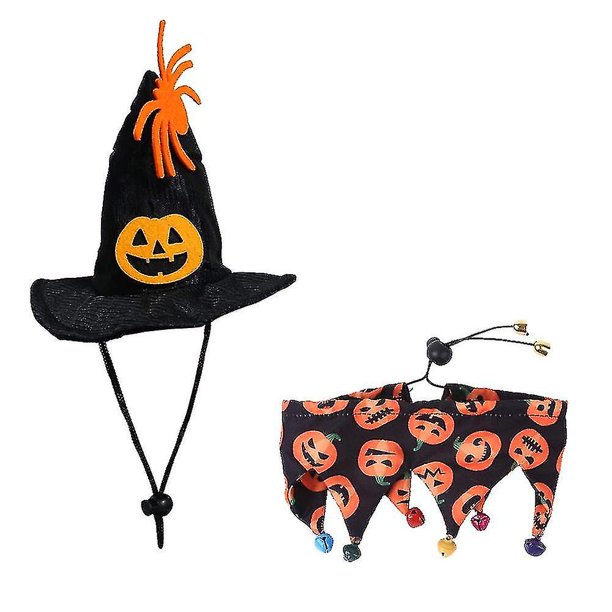 Ropa de Navidad para gatos, decoración para fiesta de Halloween, capa, sombrero, Collar para perro, líder, lindo perro, gato, accesorios de vestir