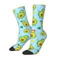 thumbnail image 1 of Balery Cartoon Avocado Calcetas Largas con Estampado para Hombre y Mujer – Suaves y Transpirables, Talla Única (US 5-11), 1 of 6