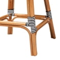 thumbnail image 6 of bali & pari Genica Two-Tone Black and White Weaving and Rattan Bar Stool, 6 of 6