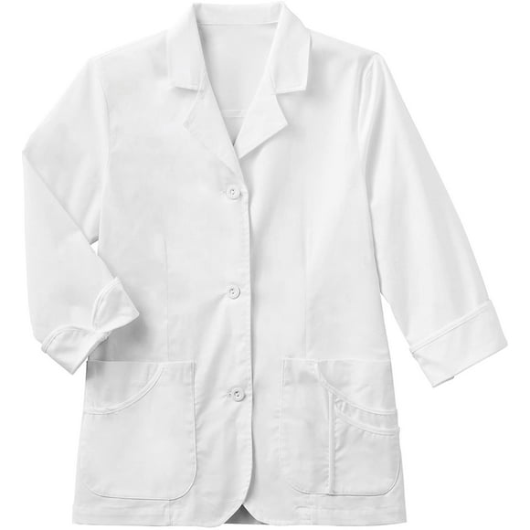 White Swan Meta Dames 5 Poche 29 Pouces 3/4 Manches Stretch Labcoat