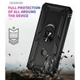 thumbnail image 5 of TJS for Motorola Moto G Play 2023/Moto G Power 2022/Moto G Pure 2021 Phone Case, with Tempered Glass Screen Protector, Impact Resistant Metal Ring Magnetic Support Kickstand Cover (Black), 5 of 7