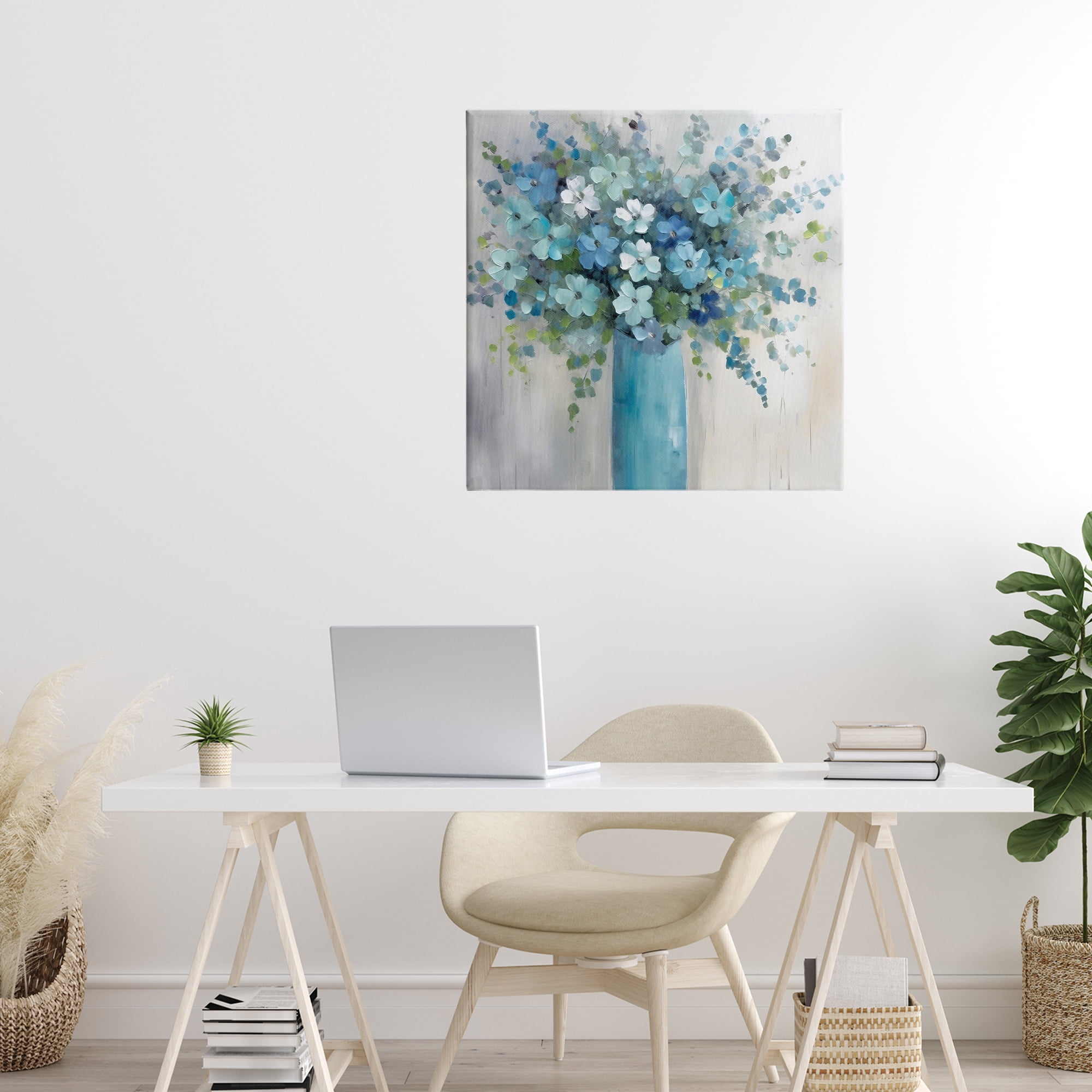 Stupell Industries Indigo Bouquet in Blue Vase Canvas Wall Art, design by Creative Studio