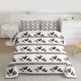 thumbnail image 2 of jejeloiu Rustic Flower Floral Full Size Comforter Sets,Brown Retro Striped Bedding Sets For Men Women Reversible 3 Pieces, 2 of 8