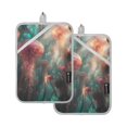 thumbnail image 7 of Yayeee Pot Holders Kitchen Heat Resistant with Pocket 7"x9.8" Cotton Oven Cooking Hot Pads, Psychedelic Forest, 7 of 7