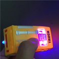 thumbnail image 3 of Langgg 3 pcs/set Track Car Includes Red Bus Blue Police and Yellow Truck Cars with 5 LED Lights, 3 of 6