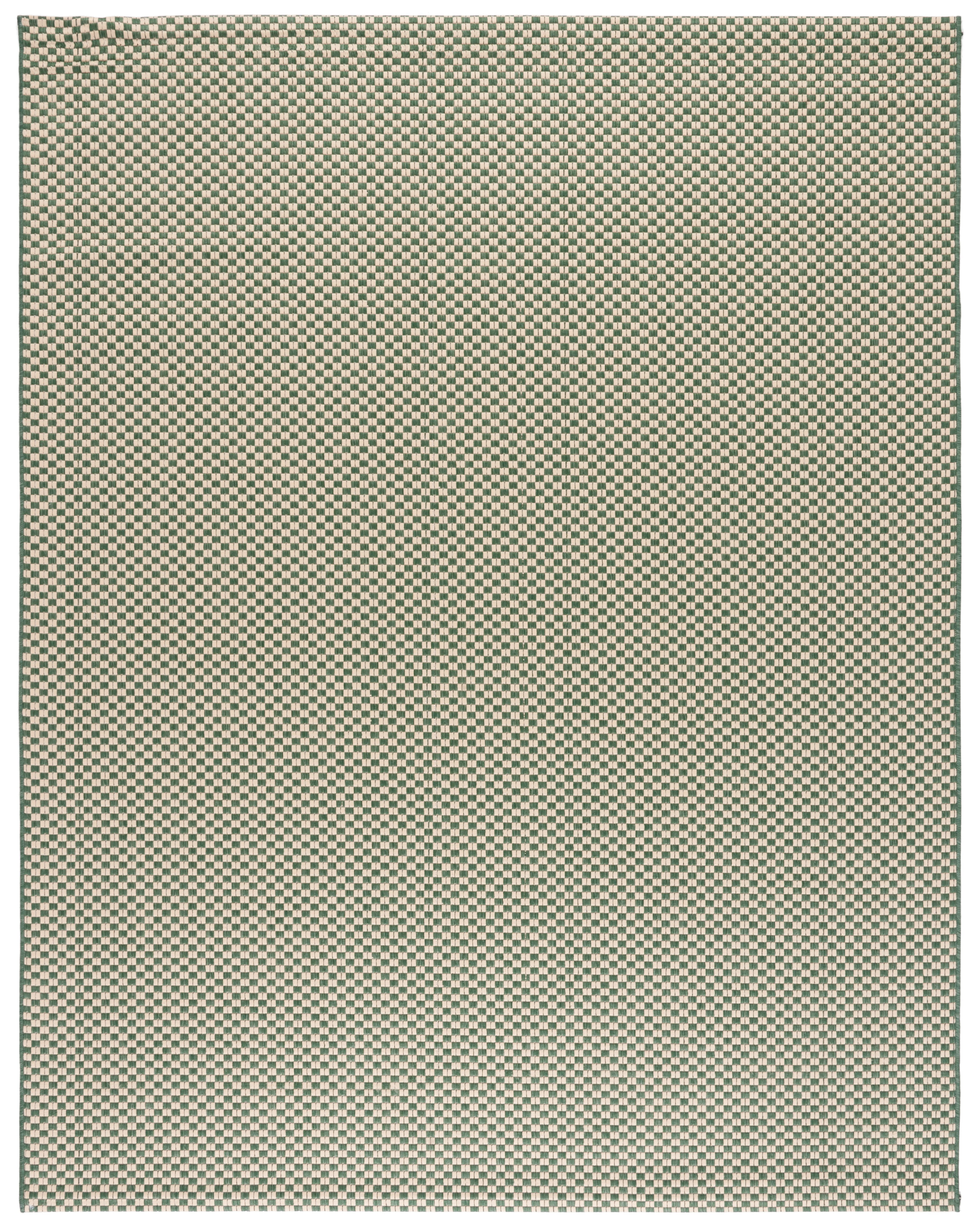 Safavieh Courtyard Flint Checkered Indoor/Outdoor Area Rug, Dark Green/Beige, 8' x 10'