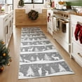 thumbnail image 3 of Senfot Gray 2x6 Area Rugs for Living Room, Indoor Non Slip Carpet, Washable Rug for Home Decor, Soft Low Pile Christmas Rug with Xmas Tree Reindeer Snowflake for Bedroom, Dining Room, 3 of 7