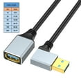 thumbnail image 3 of 5Gbps USB3.0 Extension Cord 4-Way Direction Adapter for Tight Spaces Controllers Peripherals, 3 of 9