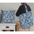 thumbnail image 5 of Soimoi Blue polyester Crepe Fabric Flower & Butterfly Printed Fabric 1 Yard 52 Inch Wide, 5 of 5