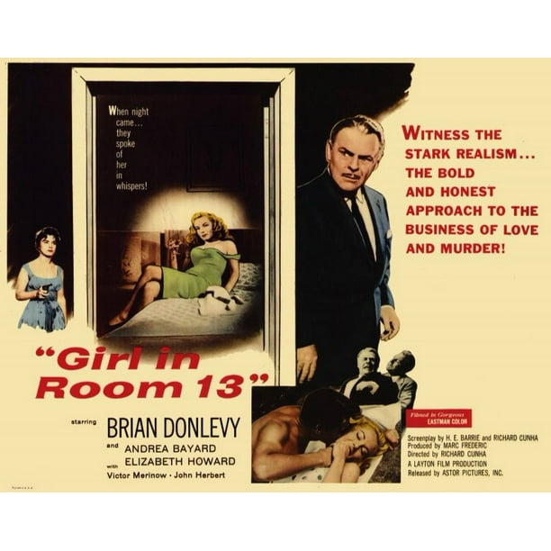 The Girl In Room 13 movie POSTER (Style D) (11" x 14") (1960