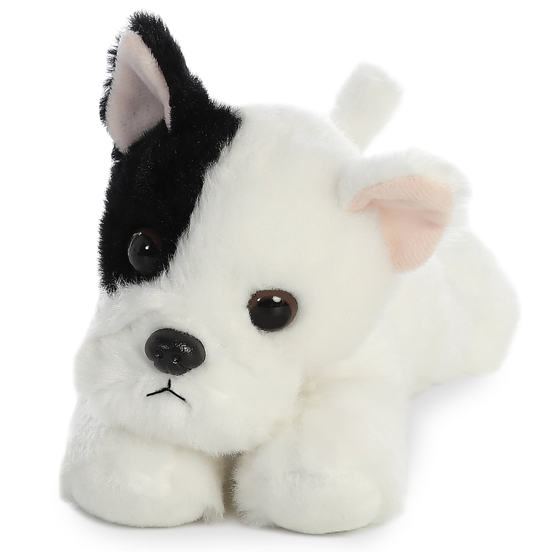 French Bulldog Stuffed Animal Black Dog Cute Soft Cuddly Toy Realistic
