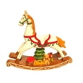 thumbnail image 4 of Adorno de caballo mecedor, decoración navideña, decoración de mesa tradicional hecha a mano, estatua de caballo para dormitorio, chimenea, mesa Sin Santa, 4 of 8