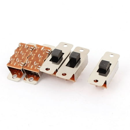 Interrupteur À Glissière 3 Positions DPDT 6 Broches 0.5A 50V DC Panneau Montage 10 Pièces Interrupteur À Glissière 3 Positions DPDT 6 Broches 0.5A 50V DC Panneau Montage 10 Pièces