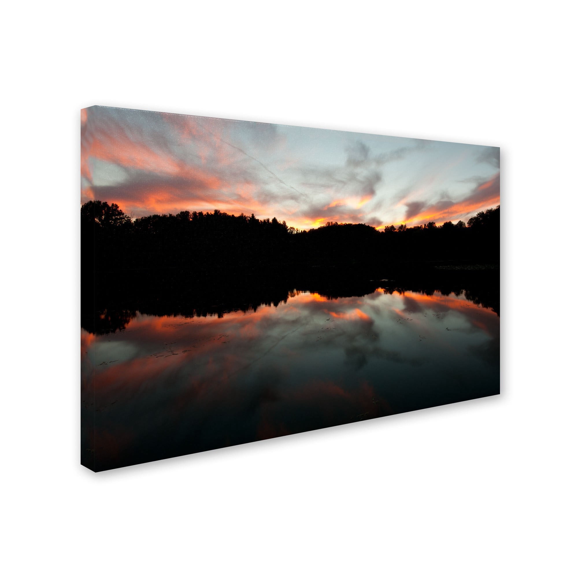 Trademark Fine Art "Kendal Lake Sunset" Canvas Art by Kurt Shaffer