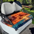thumbnail image 3 of Garronmavis American Flag Palm Trees Golf Cart Seat Blanket/Cover Universal Fit Golf Cart Accessories for More 2-Person Seats, Washable, 3 of 5