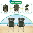thumbnail image 4 of VibrantEcho Folding Canopy Camp Chair for Outdoors Shade Canopy Portable Chair Camping, Tailgates, Beach, Pool, Lawn Chair Sunshade Travel Chair Folding Camping Chair (Upgraded - Olive Green), 4 of 13