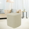 thumbnail image 4 of Housses pour Repose-Pieds Carrés, Housse de Pouf, Remplacement, Blanc Laiteux, 4 of 7